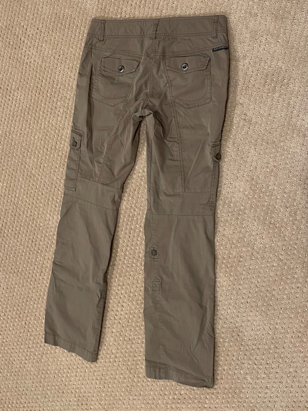 ExOfficio Tan Cotton Nylon Stretch Roll Up Cargo Hiking Pants 6 - Picture 2 of 7